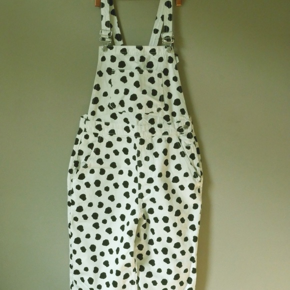 topshop polka dot dungarees